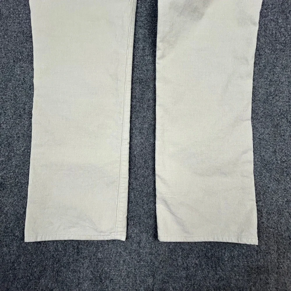 J.Crew Corduroy Pants Mens 35x32 Beige Flex Straight Fit CL248 Stone Stretch
